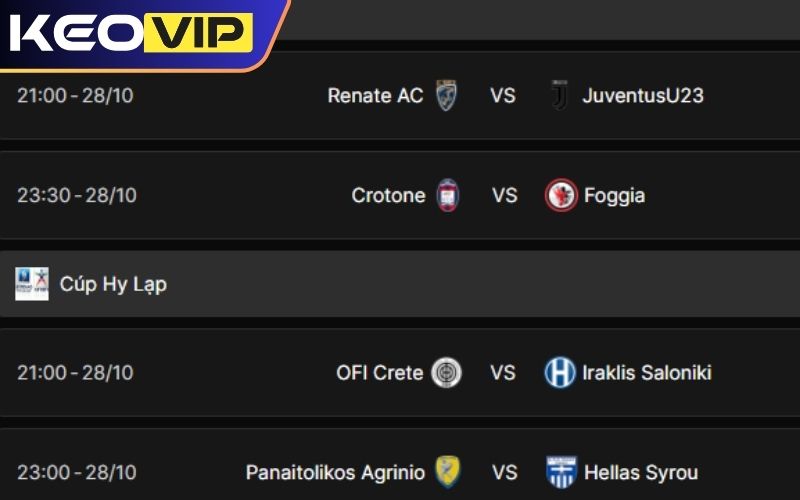 Lịch thi đấu bóng đá của chúng tôi cung cấp đầy đủ thông tin